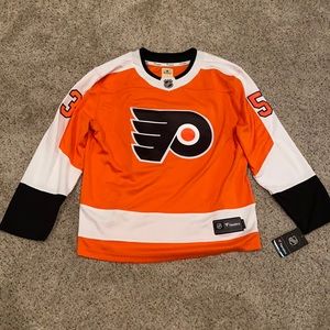 NEW! Philadelphia Flyers NHL Breakaway Hockey Jersey Mens Size L